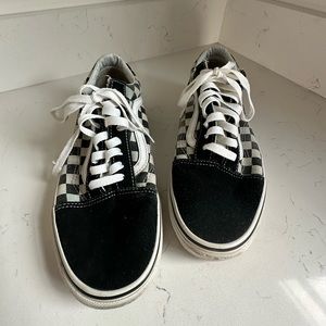 Vans Checkered shoes men sz 9, women sz‎ 10.5